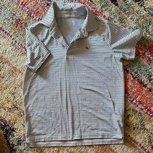 Vineyard Vines Navy & Green Striped Kids Shirt